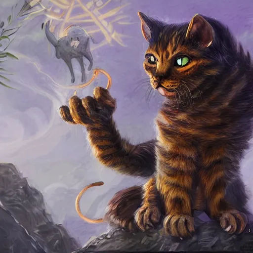 Prompt: The Cat monster d&d art, fantasy, painted, 4k, high detail, sharp focus