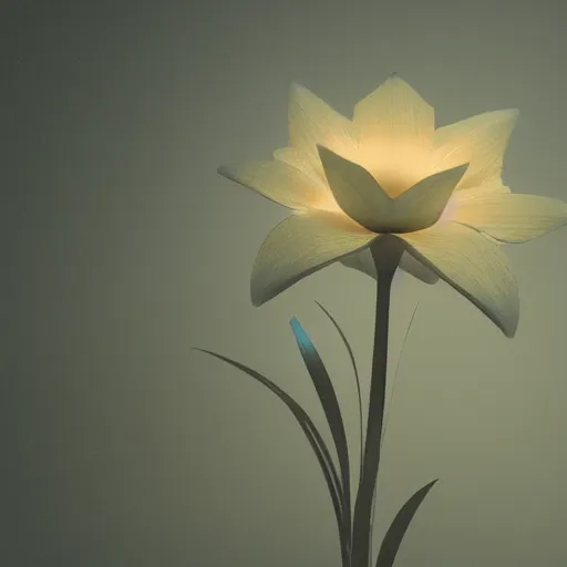 Image similar to Luminescent flower blooming at twilight, cgsociety, realism, photorealism, f 3.5, photography, octane render, highly detailed, vray, volumetric lighting, unreal engine