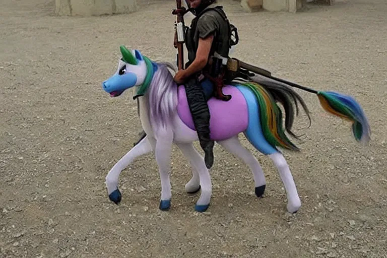 Image similar to my little pony in the taliban