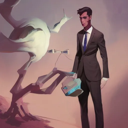 Prompt: mind ant with a suit, behance hd artstation by jesper ejsing by rhads, makoto shinkai and lois van baarle, ilya kuvshinov, ossdraws