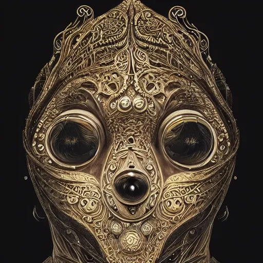 Image similar to an intricate, detailed face of an android, golden skin with water drops on it, by Joe Fenton, trending on artstation, art nouveau