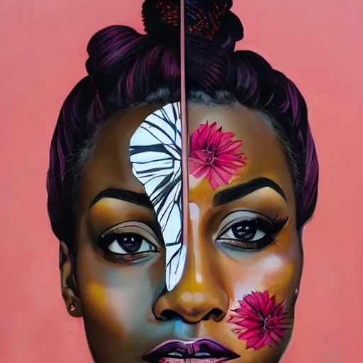 Image similar to portrait of a black woman by Sandra Chevrier