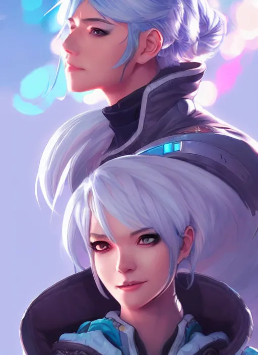 Prompt: Ice Queen in apex legends as an anime character digital illustration portrait design by Ross Tran, artgerm detailed, soft lighting