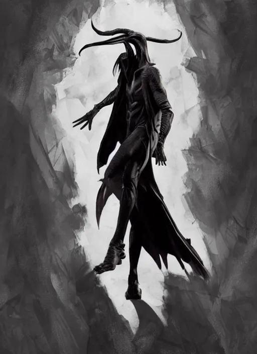 Image similar to elegant renaissance concept art of a male young muscular neo from matrix 1 as sandman from vertigo comics, the crow 1 9 9 4, full figure dynamic fighting pose, pale skin!, gothic, black overcoat, fantasy, intricate, highly detailed, digital painting, artstation, smooth, sharp focus, illustration, art by artgerm and greg rutkowski and alphonse mucha