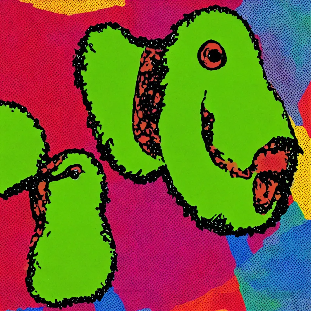 Prompt: pop art kiwi