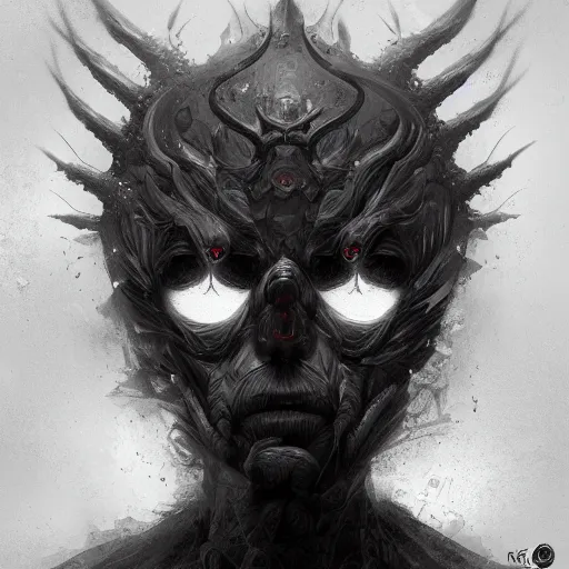 Image similar to dark art character by alexey egorov, trending on artstation