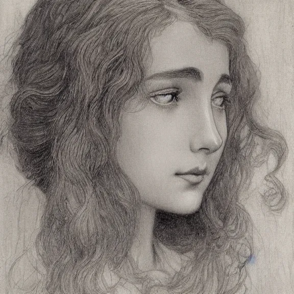 Prompt: a highly detailed beautiful portrait in the style of charles dana gibson and in the style of jean delville.