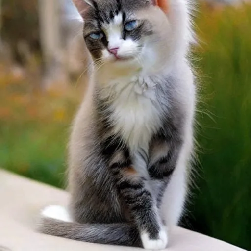 Image similar to cute cat with huge fluffy tail