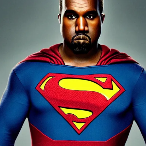 Image similar to kanye west as superman