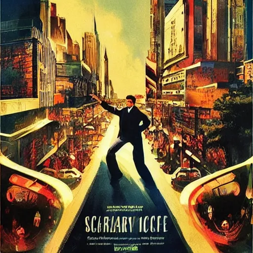 Prompt: scenes from the movie scarface as vintage retro poster art, fierce, intricate, elegant, volumetric lighting, sharp focus on scenery, digital painting, highly detailed, artstation, sharp focus, illustration by, ruan jia, steve mccurry