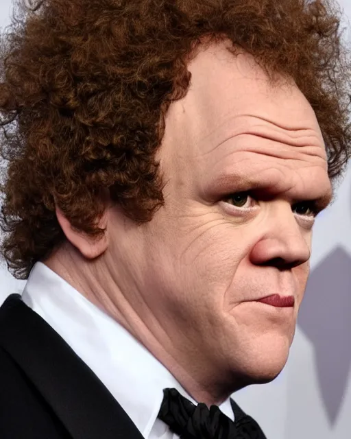 Image similar to john c reilly's head with wig made of cauliflower