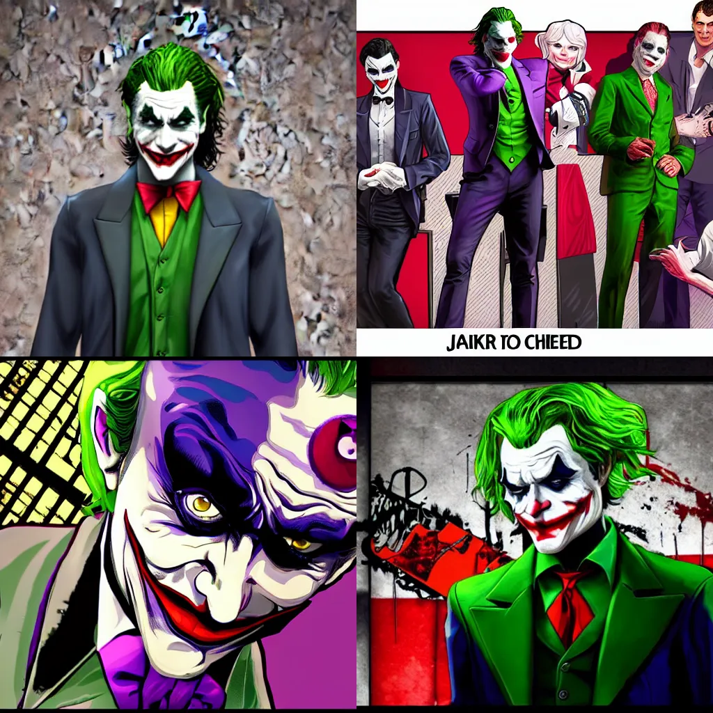 Prompt: joker gta loading screen