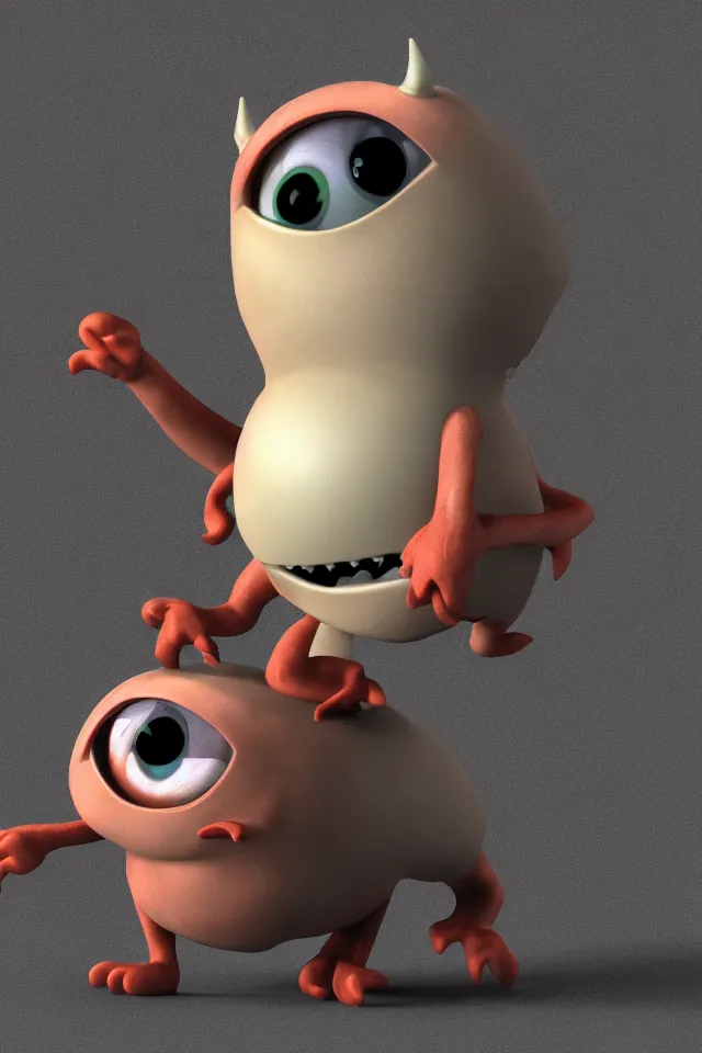 Prompt: cute monster 4k 3d render