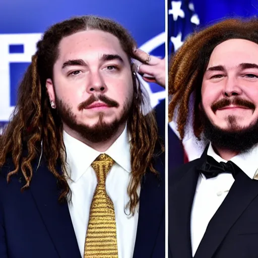 Image similar to Post Malone is officially elected president of the United States, White House photographer