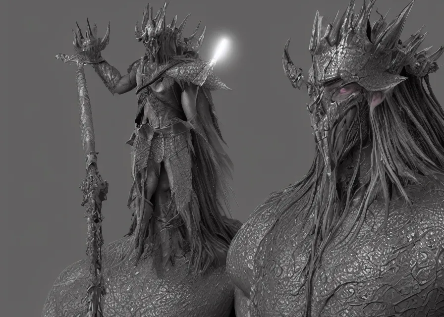 Image similar to Morgoth, Bloom, CG Render, Atmosperic Lighting, dark