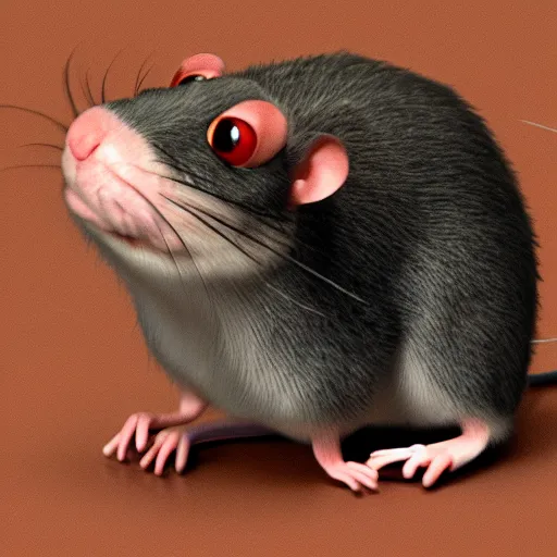 Image similar to remi from the movie ratatouille as photorealistic rat