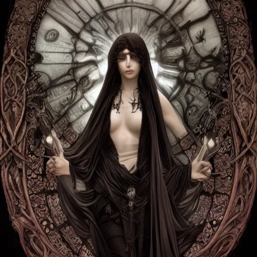 Prompt: a photograpic of death, gothic, fantasy, intricate, elegant, highly detailed, digital painting, artstation, concept art, smooth, sharp focus, illustration, art by artgerm and H R Giger and alphonse mucha