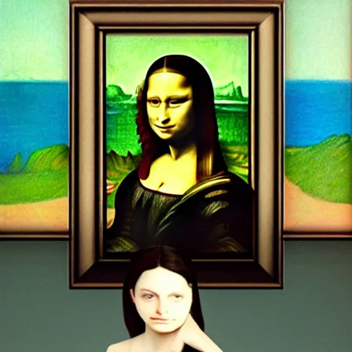 Image similar to mona lisa by edward hopper