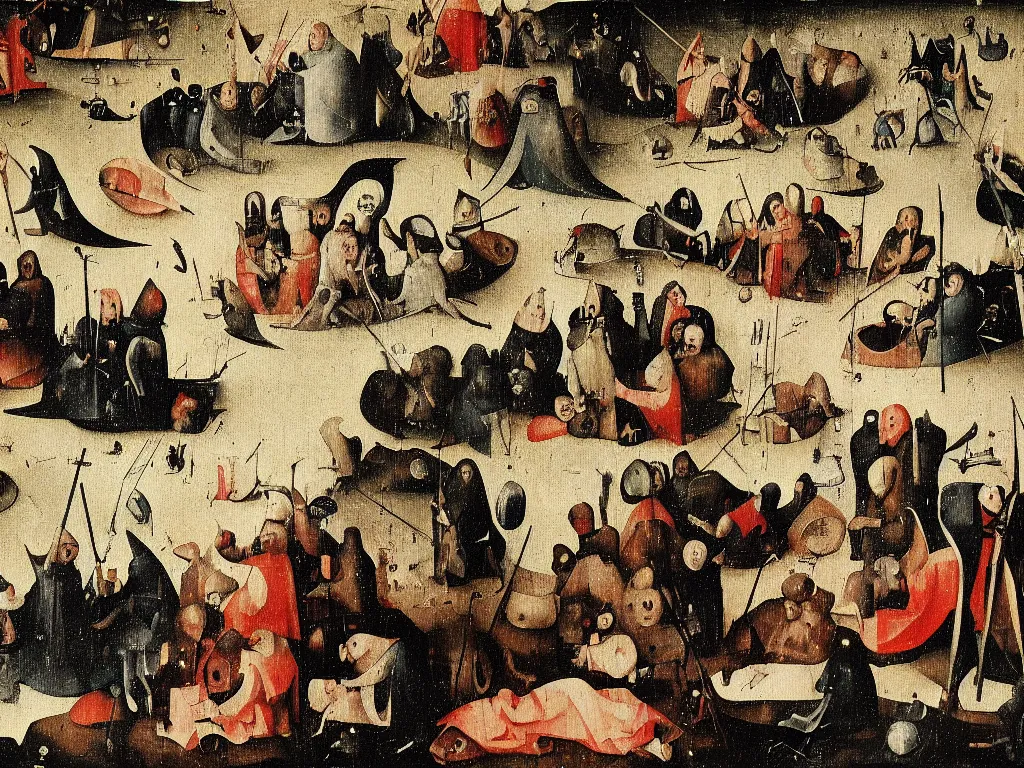 Image similar to January 6, 2021 US capitol, Hieronymus Bosch painting