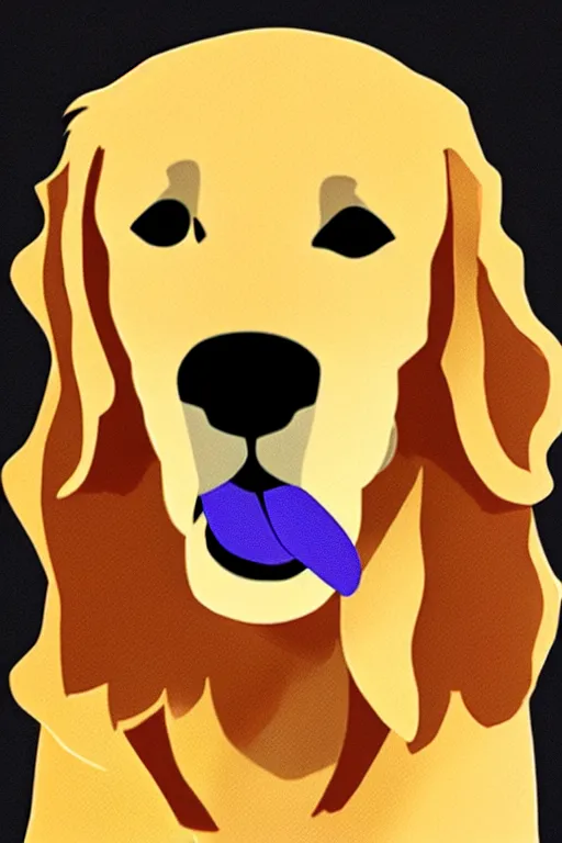 Image similar to golden retriever, disney style, sharp lines, high detail