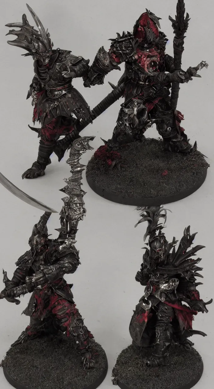 Image similar to vampire warlord with plate armor, huge mace, and pet werewolf