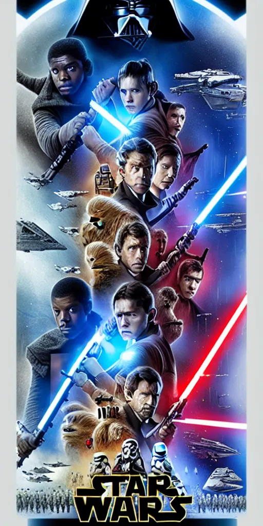 Prompt: star wars episode x movie poster - n 6