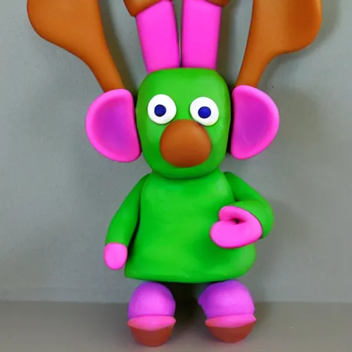 Prompt: play - doh bullwinkle