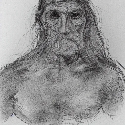 Image similar to otzi, line drawing,