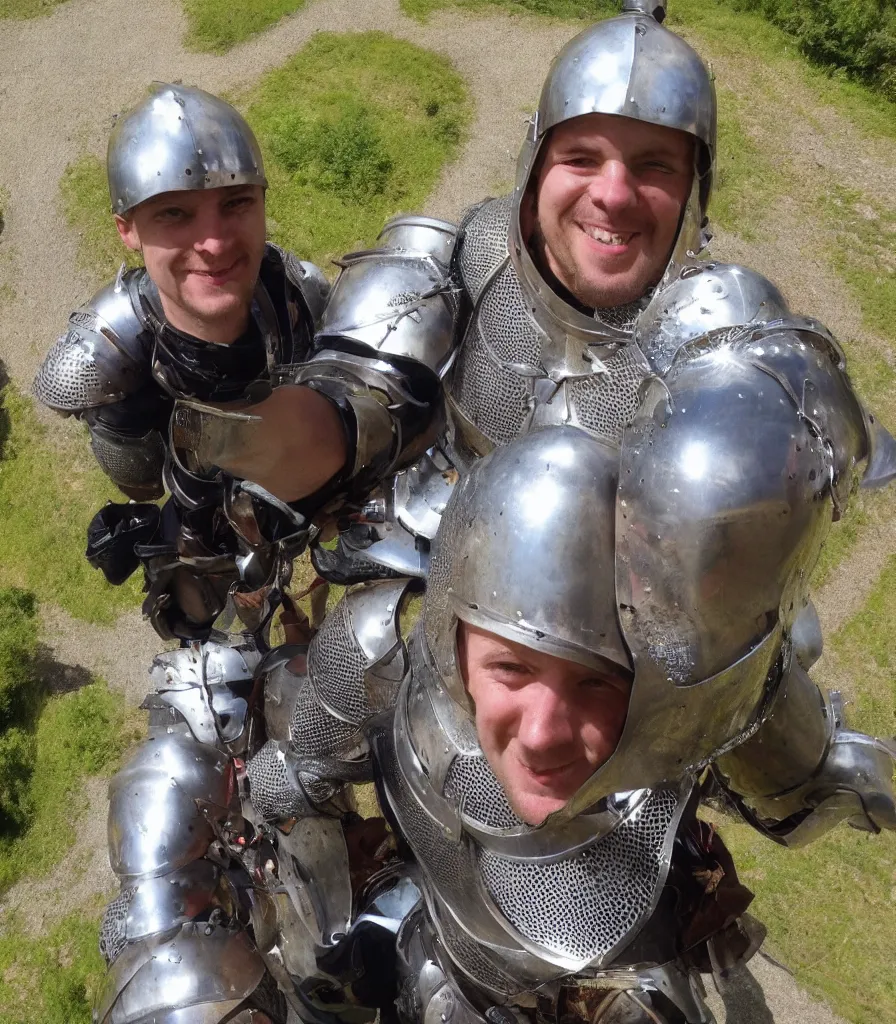 Image similar to selfie as taken by a 1500's English knight