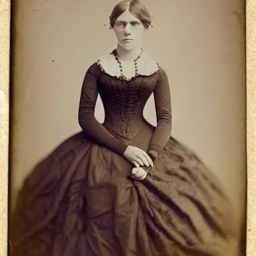 Image similar to clear photography of a beautiful and teenaged victorian princess, circa 1 8 6 1