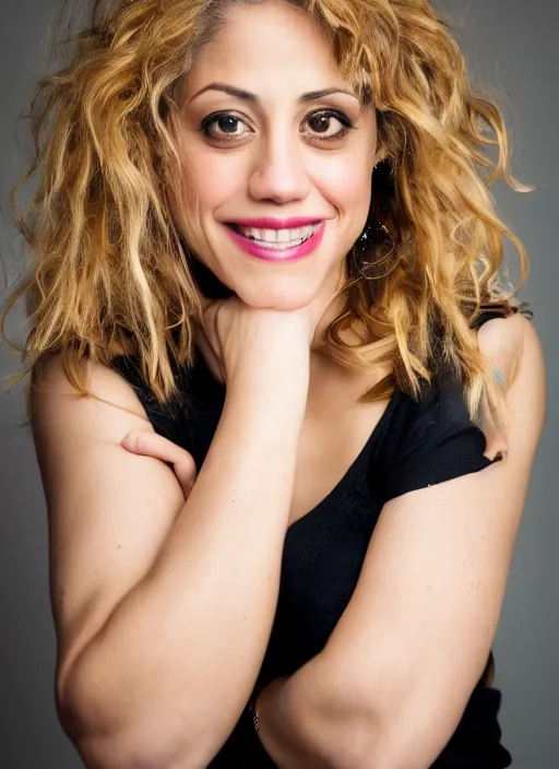 Image similar to DSLR photo portrait still of 44 year old age 44 Brittany Murphy at age 44!!!, 85mm f1.8