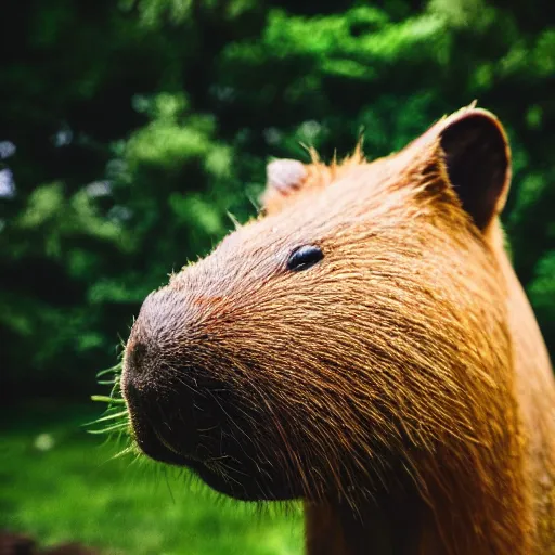 Image similar to a photo of a capybara, ultra high, 8 k, nature lighting.