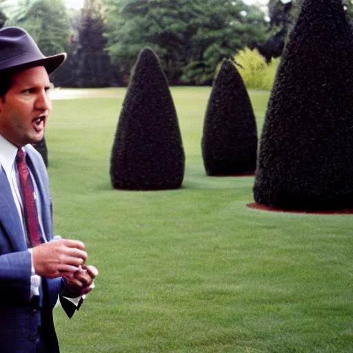 Prompt: Matt Drudge speaking in the Rose Garden. CineStill.