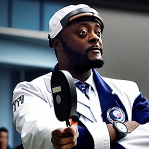 Image similar to mike tomlin as doctor who, 2 0 1 0 s, wide shot