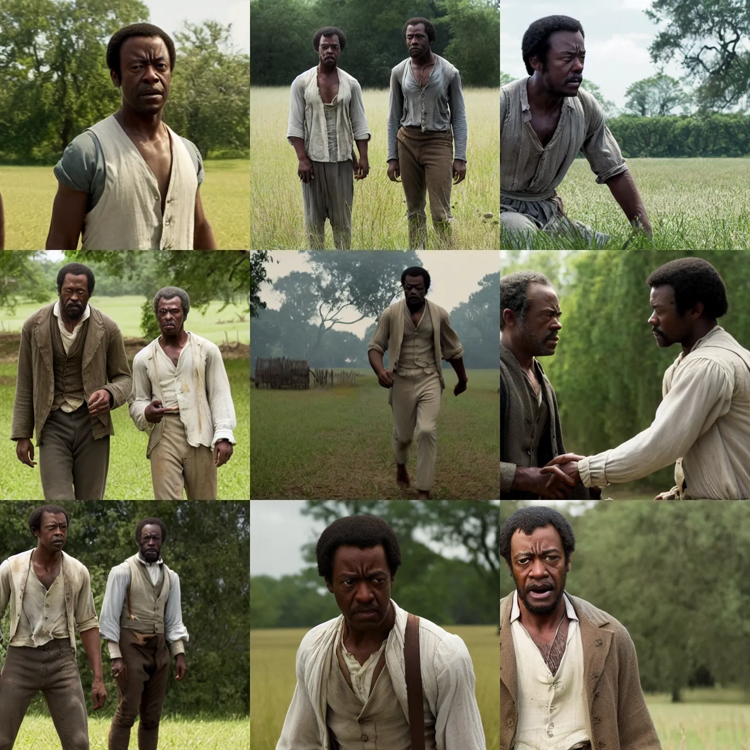 Prompt: a film still from 1 2 years a slave ( 2 0 1 3 )