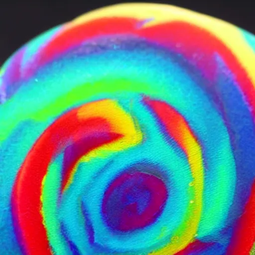 Prompt: extreme close up on an iridescent lollipop 80mm lens