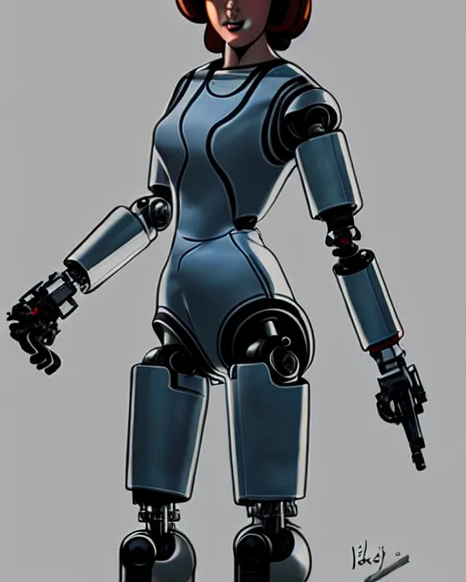 Image similar to the female robot protagonist, animation character design by jack kirby, action - adventure, sharp detail, artstation trending, conceptart. com