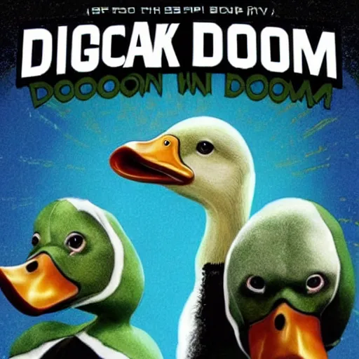 Image similar to ducks of doom in your living room 🦆😱💀, cinematic, explosive, bombastic, excellent, groovy