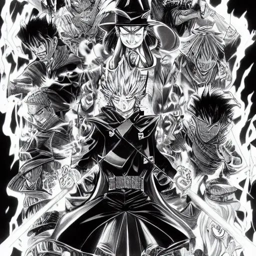 Prompt: Portrait of a wizard, black and white, by Yusuke Murata