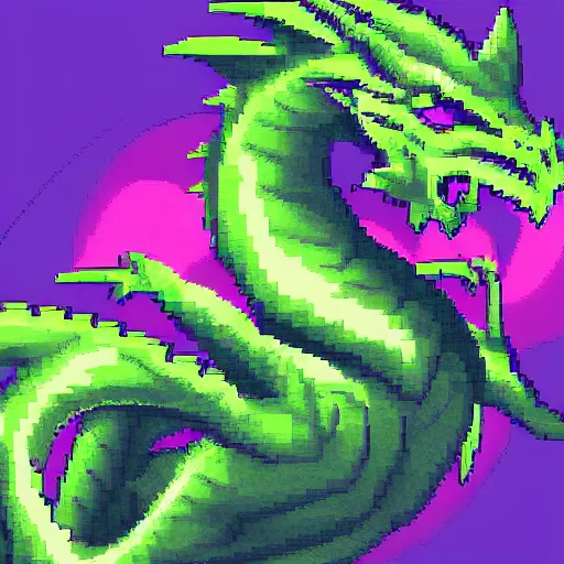 Prompt: dragon, detailed, pixel art