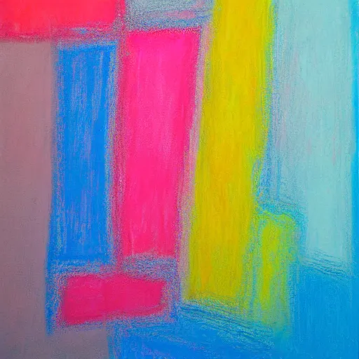 Image similar to abstract oil pastel painting, blues, pinks,whites