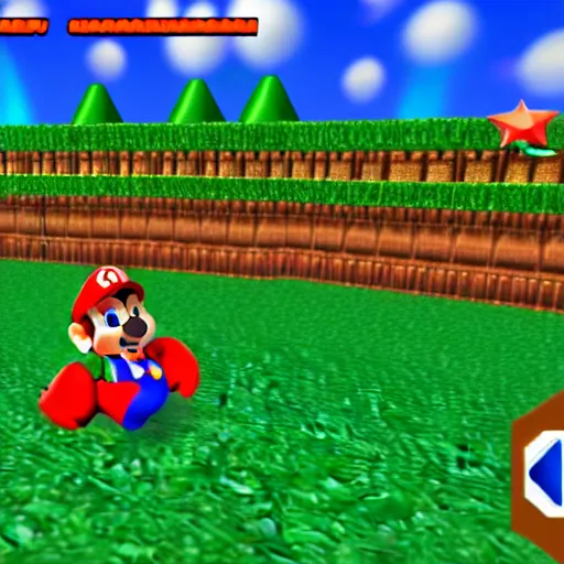 Image similar to super mario 64 screenshot