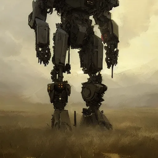 Image similar to fierce organic four legged mech, highly detailed, complex rendering, dramatic lighting, artstation, art by jakub rozalski