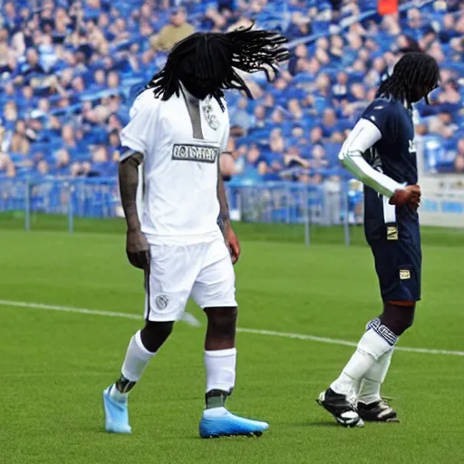 Prompt: chief keef at millwall football match,