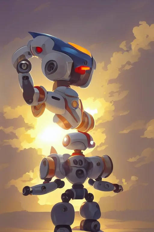 Image similar to metabots medabots medarotto medarot robot minimalist comics, behance hd by jesper ejsing, by rhads, makoto shinkai and lois van baarle, ilya kuvshinov, rossdraws global illumination ray tracing hdr radiating a glowing aura