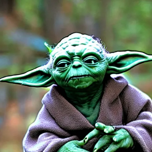 Prompt: yoda's species surounded by creatures