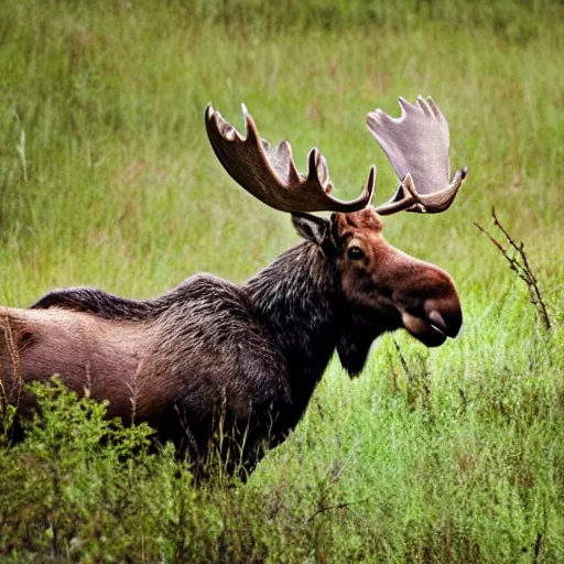 Image similar to professional wildlife photo of a moose in natural habitat