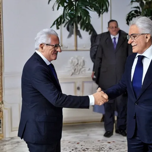 Prompt: fraws parliamo di videogiochi meeting president sergio mattarella and becoming the next italia prime minister