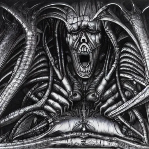 Image similar to giger erotomechanics