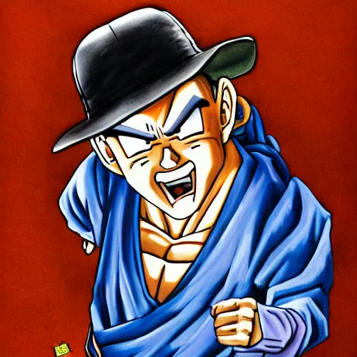 Image similar to Painting of David Koechner, official, detailed, character dragonball, award winning artwork, Akira Toriyama